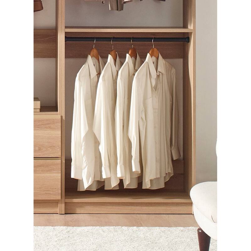 Prosper Oak Freestanding Walk in Wood Closet System