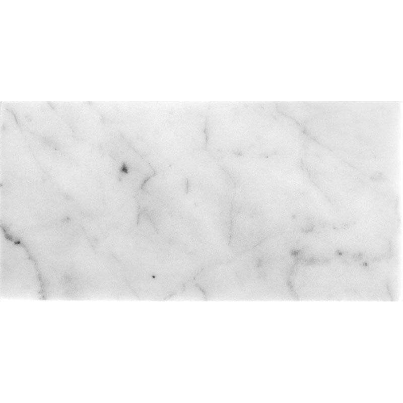 Apollo tile 3 x 6 Grandis Honed White Bianco Carrara Marble Tile (5 sq ft/case) - 40 Pack