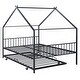 preview thumbnail 61 of 81, Metal house bed with trundle