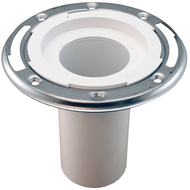 Jones Stephens C57236 3 X 6 PVC Closet Flange With Stainless Steel - Natural