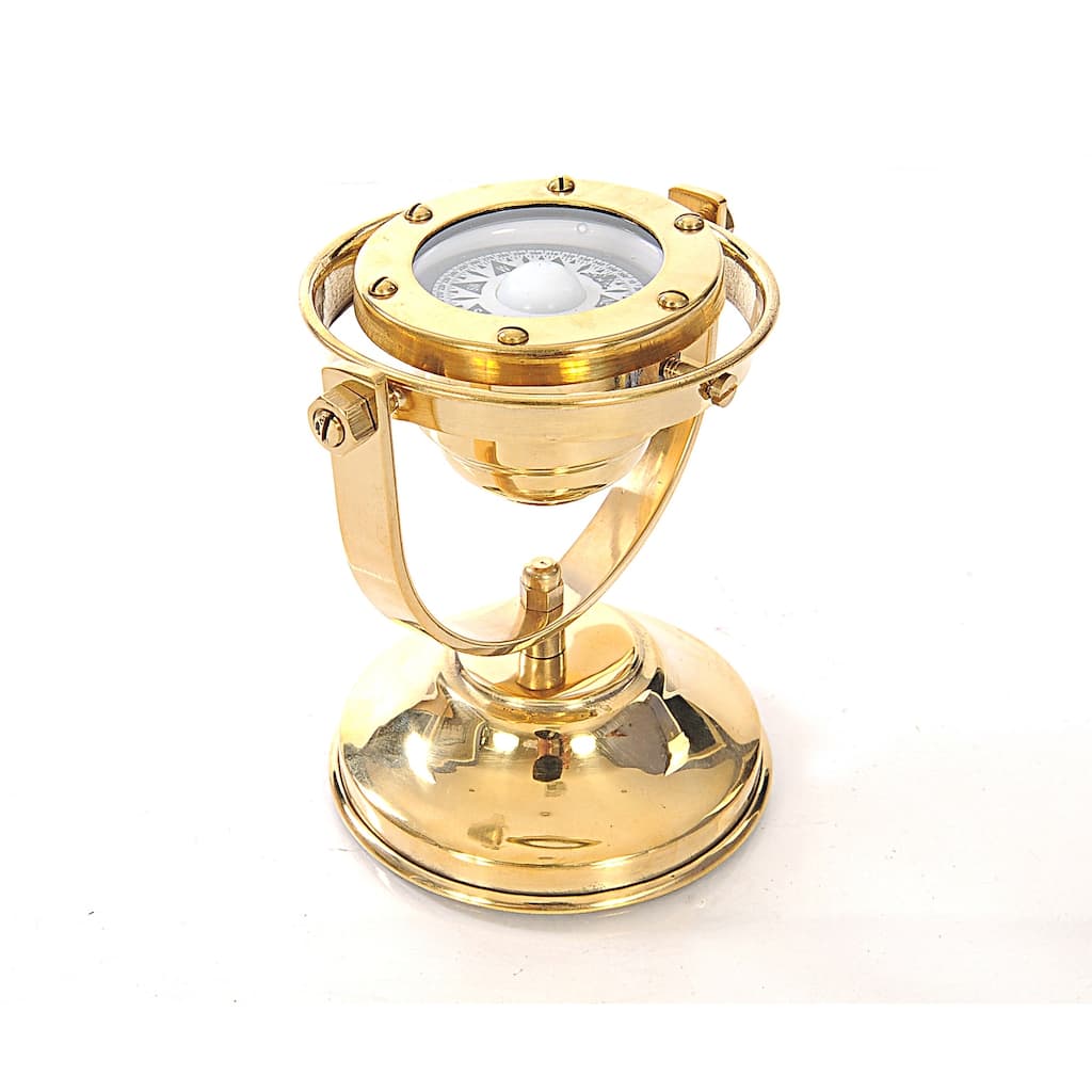 HomeRoots 4.5" X 5" X 5.5" Gimbaled Compass - 4.5' X '5.5' X '5