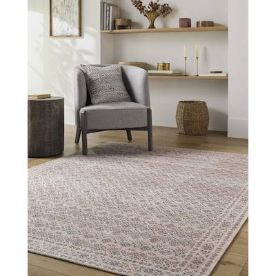 Livabliss Amelie Traditional Border Indoor/Outdoor Area Rug