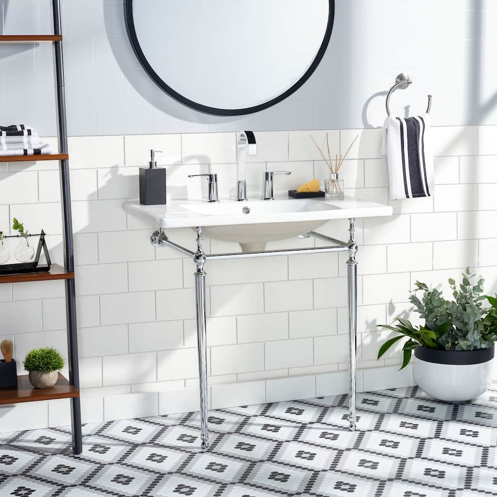 SAFAVIEH Solea Galdina Wall Mounted Console Sink Stand