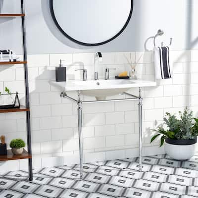 SAFAVIEH Solea Levin 32-inch Drop-In Undermount Sink - 32"W x 18"D x 7"H