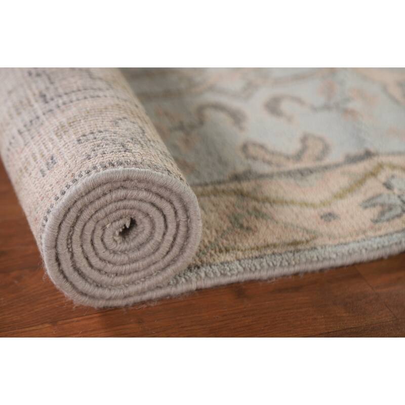Oushak Oriental Runner Rug Hand-knotted Wool Carpet - 2'8"x 16'0"