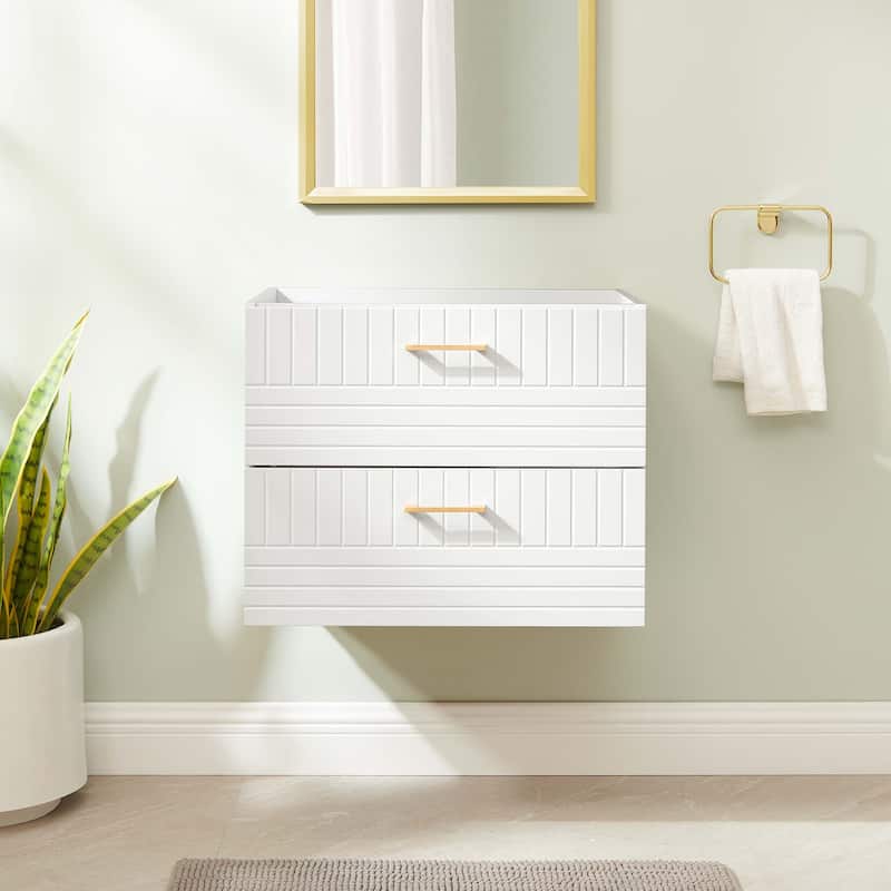 Modway Daybreak 24" Wall-Mount Bathroom Vanity Cabinet (Sink Basin Not Included) - White