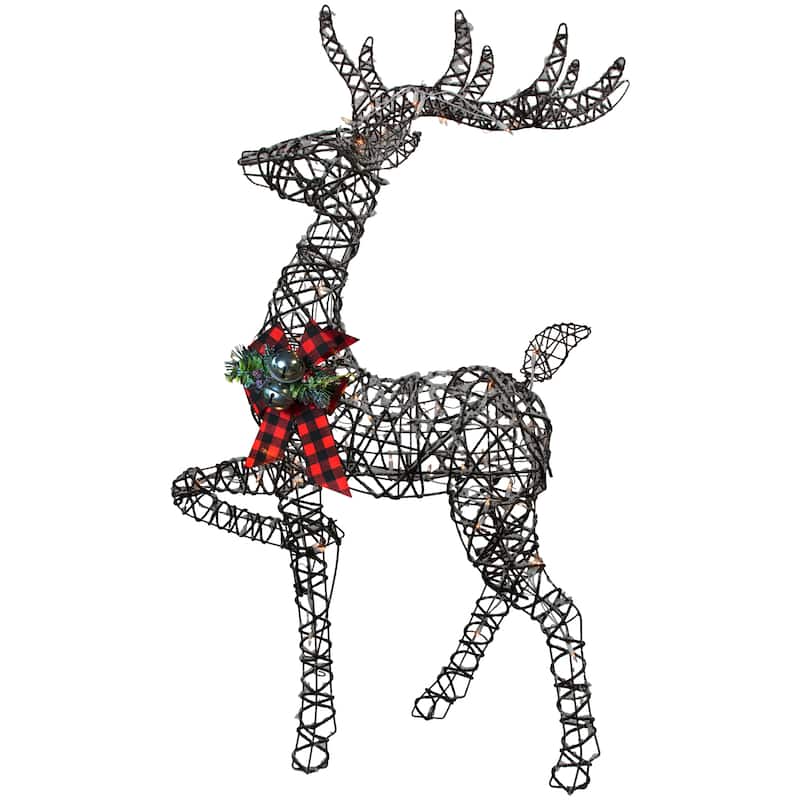 60.25" Lighted Reindeer Stag Christmas Decoration - Brown