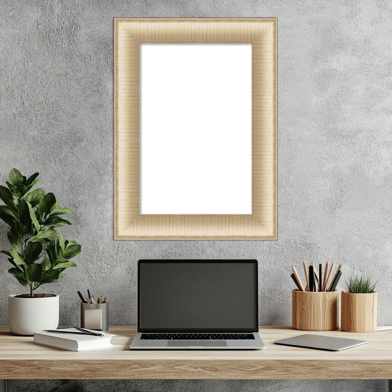 Amanti Art Elegant Brushed Honey Framed Dry Erase Magnetic Board