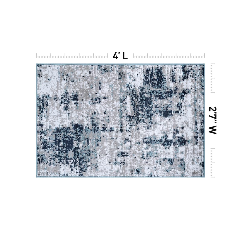 World Rug Gallery Distressed Abstract Area Rug