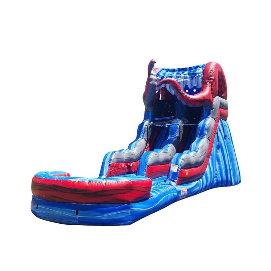 JumpOrange 15' Ocean Battle Commercial Grade Inflatable Water Slide w/ Detachable Deep Pool & Air Blower, Outdoor Play