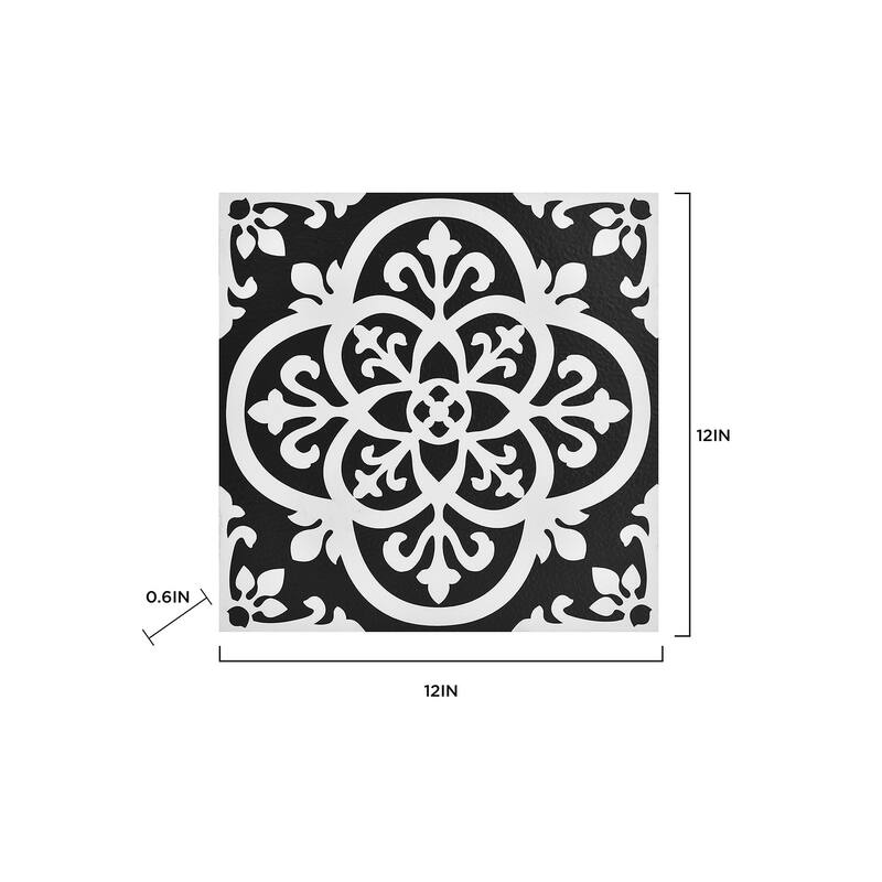 FloorPops Gothic Peel & Stick Floor Tiles