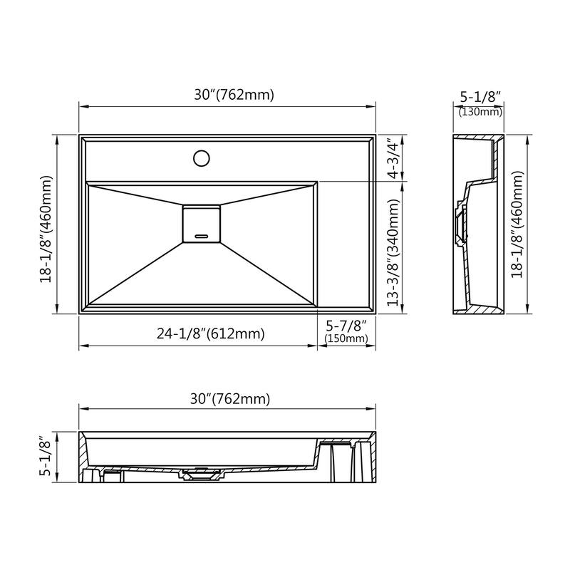Stafford 30" Single Bathroom Sink