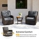 preview thumbnail 17 of 24, 5-Piece Outdoor Rattan Seating Set with Swivel Chairs & Coffee Table