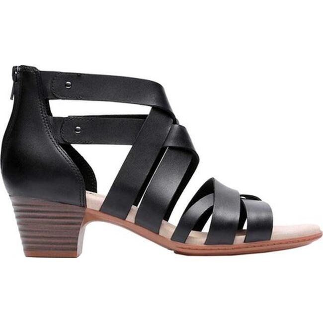clarks black strappy sandals