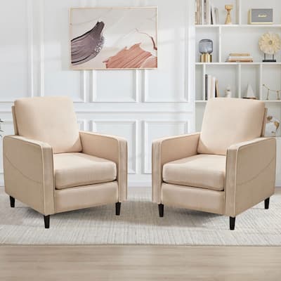 Modern Linen Fabric Armchair for Living Room