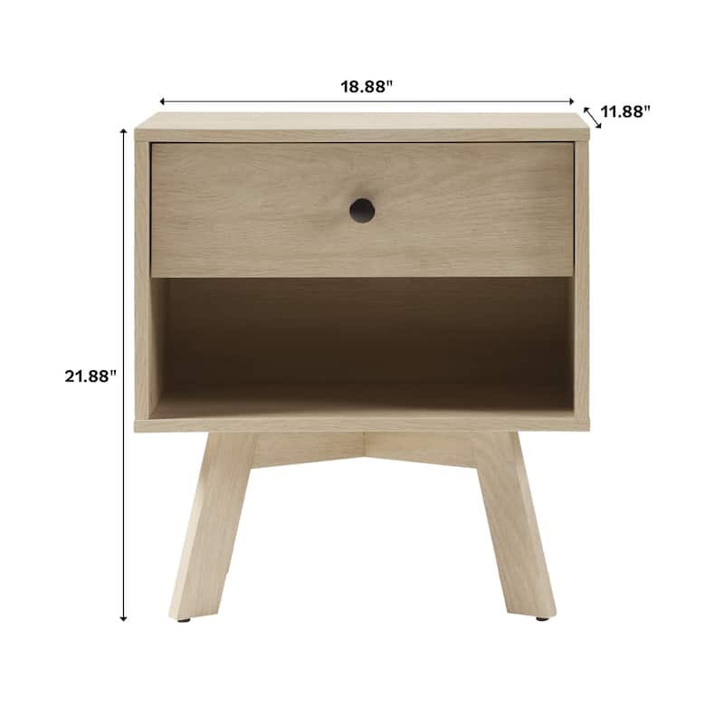 Middlebrook Designs Mid-Century Solid Wood Nightstand (Set of 2)