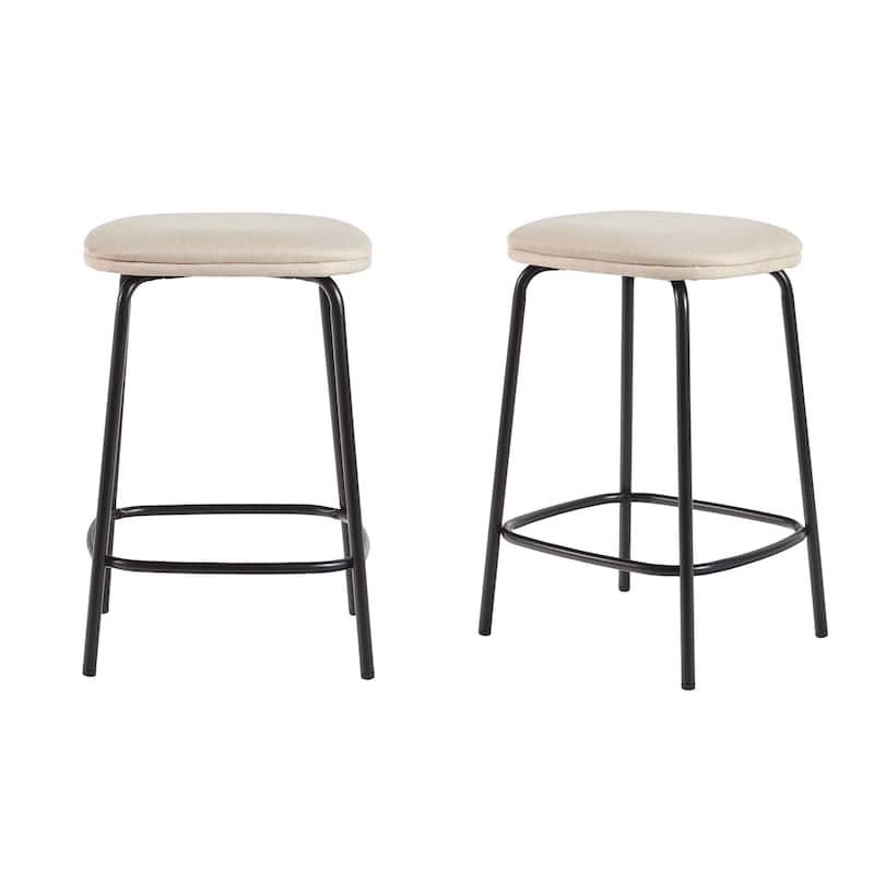 Middlebrook Designs Counter Stool with Upholstered Seat (Set of 2)