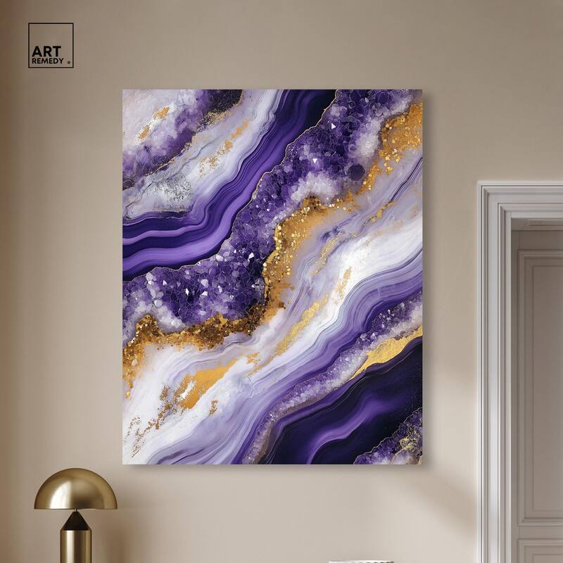 Gemstone Labyrinth I Canvas by Art Remedy, Gallery Wrapped