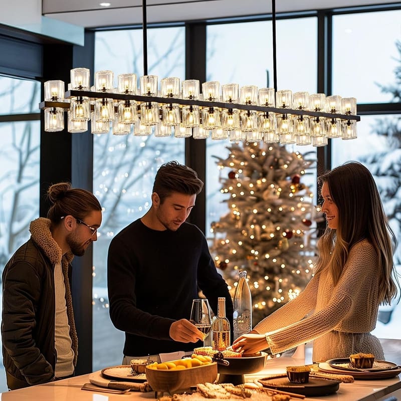 KAYLA Modern Chandelier with K9 Crystal