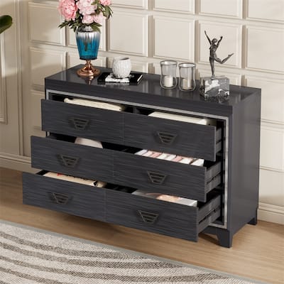 Storage Cabinet with 6 Drawers and Metal Handle