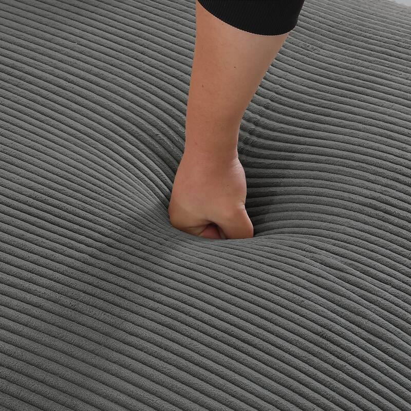 No Assembly Modular Corduroy Sectional Sofa Couch