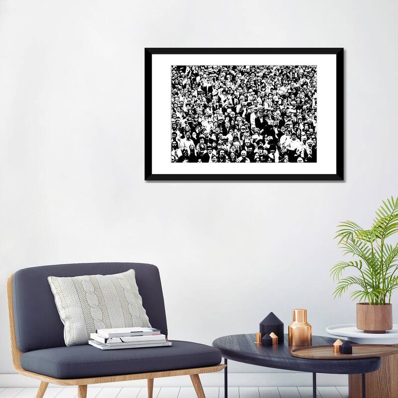 iCanvas "1970s Posterization Of Crowd In Stadium Bleachers" by Vintage Images