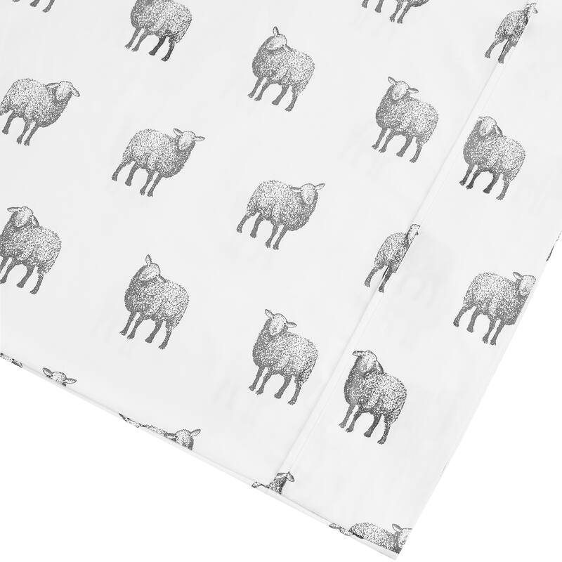 Printed Design Cotton Collection 400 Thread Count Farm Sheep Sheet Set and Pillowcases