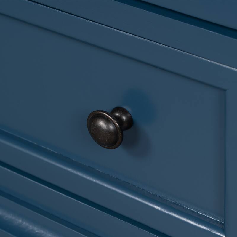 U_STYLE 28'' Pine Veneer Nightstand: 3 Drawers + Pull-Out Tray for Bedroom/Office