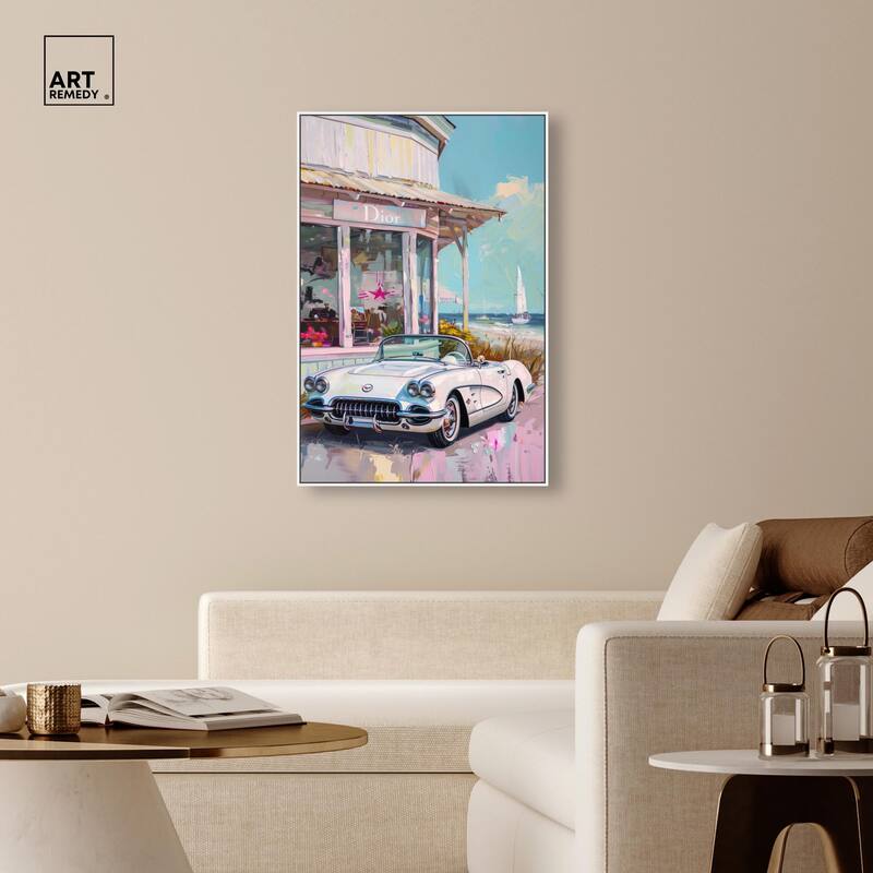 Classic Beach Store Canvas by Art Remedy