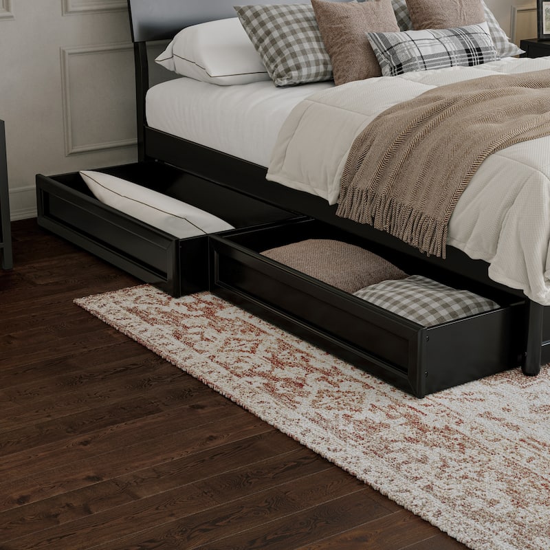 Norla Wood Platform Bed with Storage Drawers