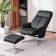preview thumbnail 6 of 26, MCombo Swivel Recliner with Ottoman, Modern Armchair with Heavy Duty Aluminum Base