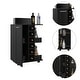 preview thumbnail 20 of 45, Bar Cart with 2 Open Shelves, 4 Casters, 6 Wine Cubbies, 2 Inner Shelves, and Cabinet - 23" W x14"D x 32"H