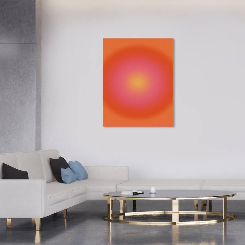 Wynwood Studio Canvas Abstract Citric Eclipse Orange Modern & Contemporary Wall Art Canvas Print - 30 x 36