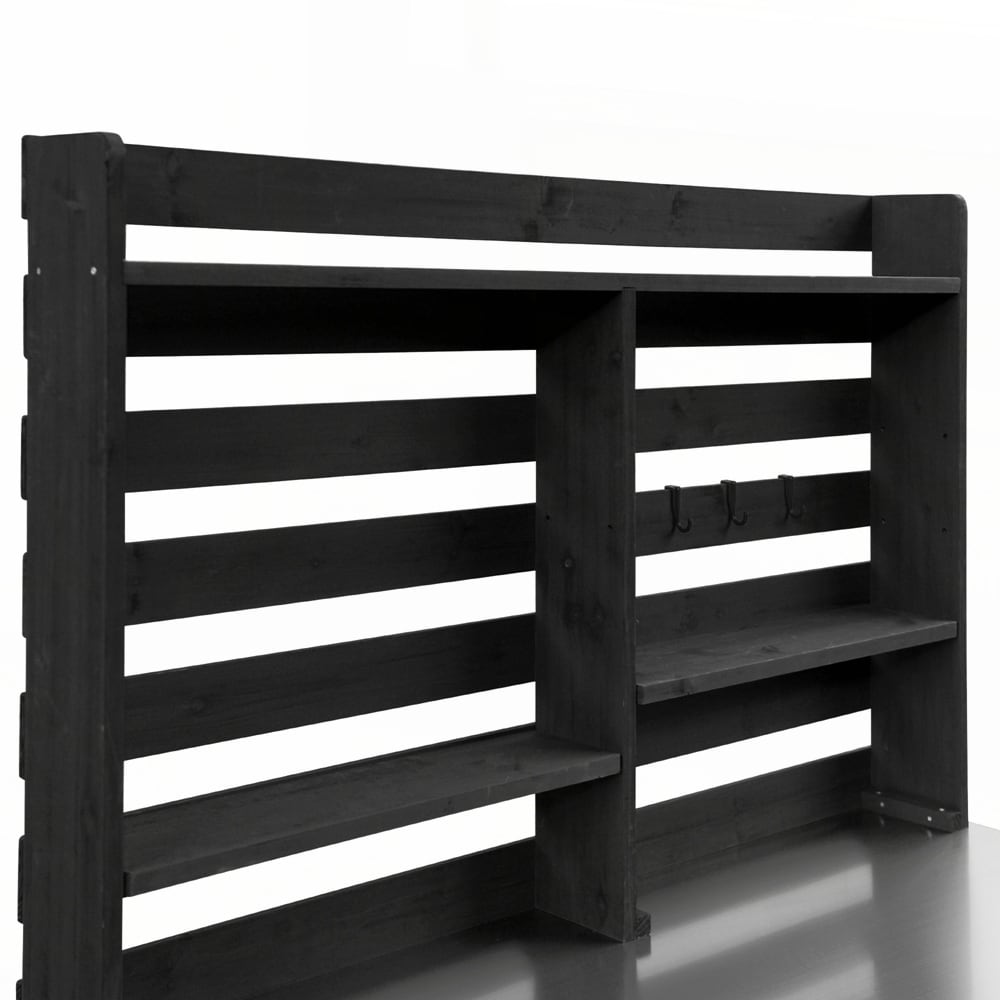 Outdoor Potting Bench Table with Lockable Wheels