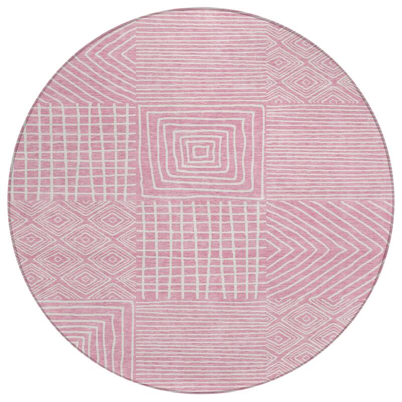 HomeRoots Geometric Transitional Rectangle Outdoor Rug