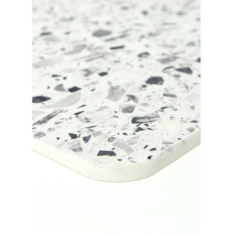 FloorPops Terrazzo Grey Stone Quick Drying Mat