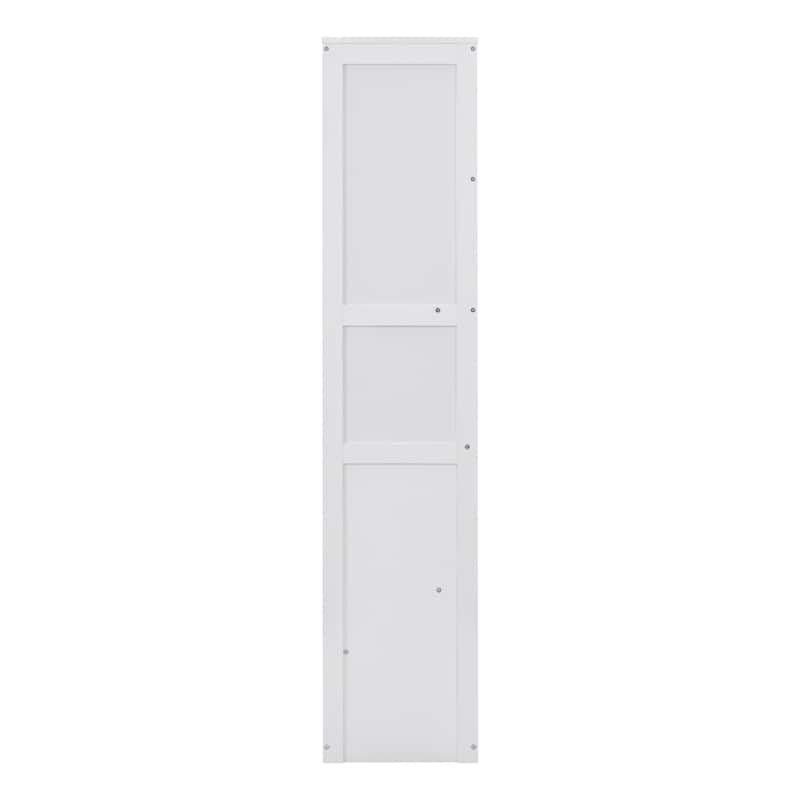 Modern Full/Queen Size Murphy Bed with Dual Shelves, Fold-Up Wall Bed Cabinet with Mattress Support Slats