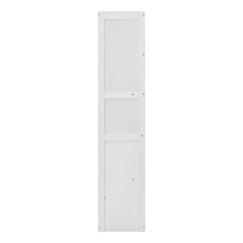 Queen Size Space-Saving Murphy Wall Bed with Dual-Layer Storage Cabinet and Flexible Slat Support
