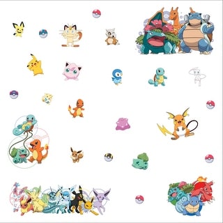 Yellow & Red & Blue Pokémon Favorite Character Wall Decals by RoomMates