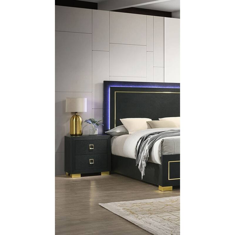 Chic Nightstand with Stylish Pulls and Advanced Construction for Bedroom Enhancement