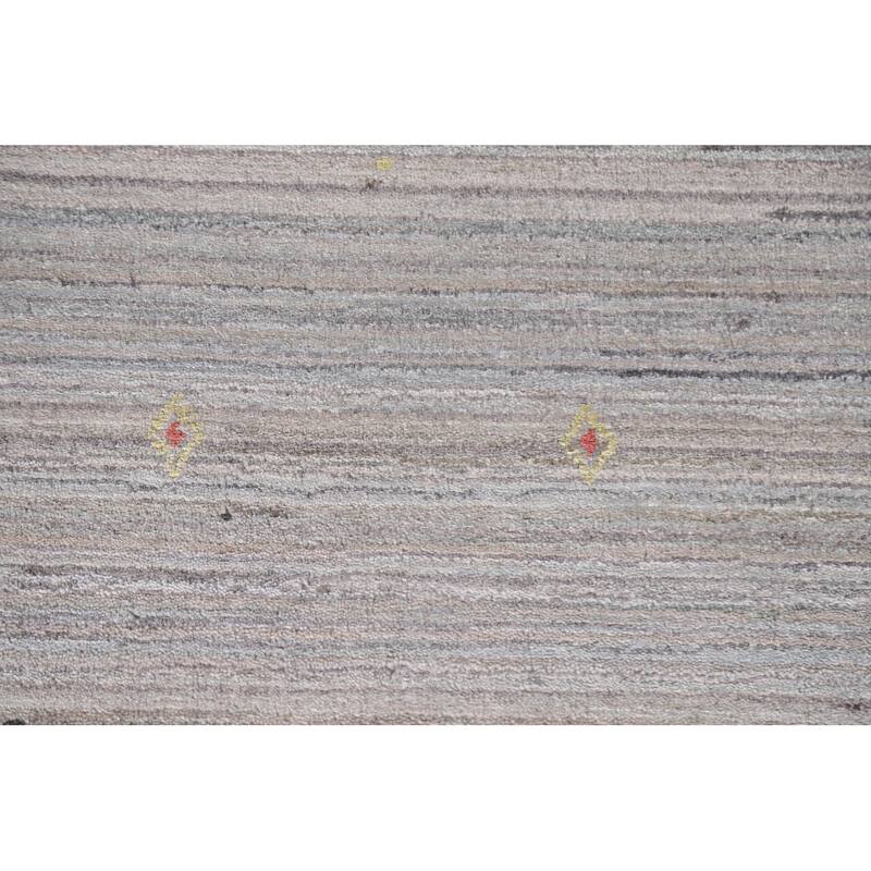 Striped Gabbeh Oriental Area Rug Handmade Wool Carpet - 8'9"x 11'9"