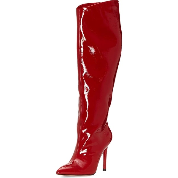 jessica simpson red thigh high boots