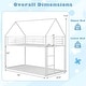 preview thumbnail 13 of 18, Costway Twin Over Twin Metal Bunk Bed, House Shaped Floor Bunk Bed