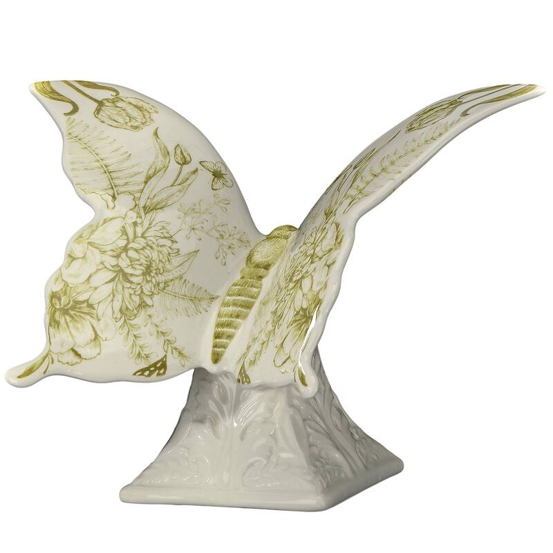 7" Dolomite Butterfly On Pedestal