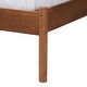 preview thumbnail 6 of 8, Estela Mid-Century Modern Grey Woven Fabric and Walnut Brown Wood Queen Size Platform Bed
