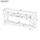 preview thumbnail 5 of 13, Console Table 64" Long Extra Thick Sofa Table with Drawers and Shelf