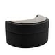preview thumbnail 34 of 96, Upholstered Chenille Boucle Half Moon Storage Ottoman with Tray