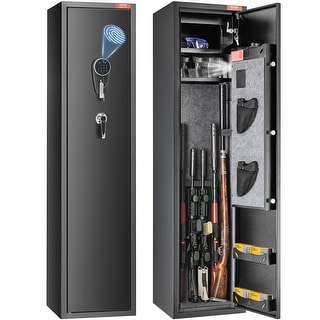 Standing 6 Rifle Safe 6 Rifles Gun Safe, Rifle Safe with Digital Keypad Lock, Gun Storage ...