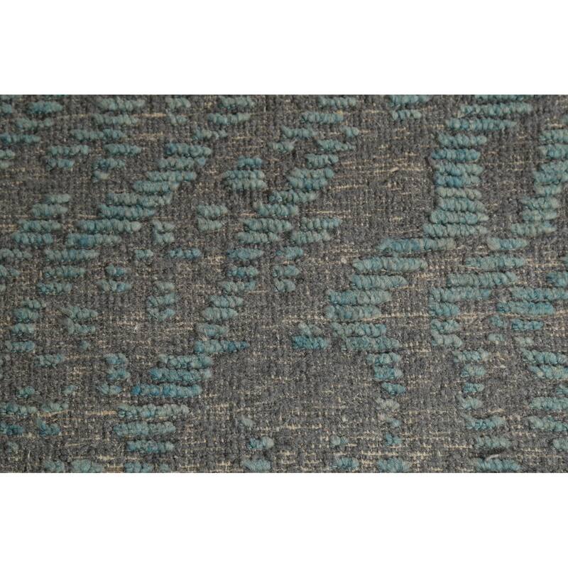 All-Over Abstract Moroccan Oriental Area Rug Hand-Knotted Wool Carpet - 4'10"x 7'10"