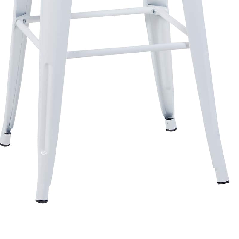 AC Pacific 30 Inch Industrial Stackable Metal BarStools Set of 2